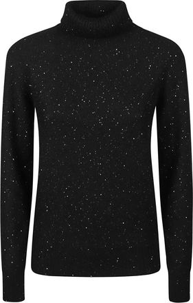 Fabiana Filippi Cozy Knit Turtle Neck Sweater - Dames - Coltruien - Zwart - XS - Wol - Truien & Vesten