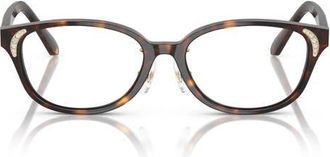 Swarovski 52mm Oval Optical Glasses in Havana at Nordstrom