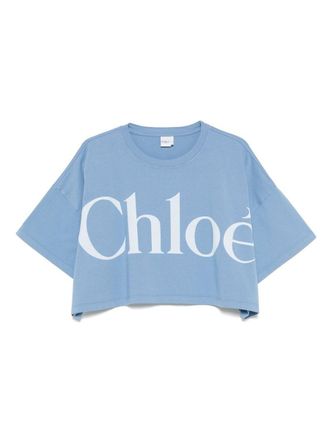 Chlo&eacute; Logo Cotton Cropped T-Shirt