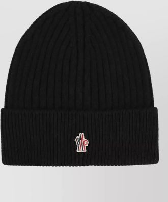 Moncler ribbed virgin wool beanie