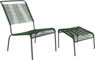 Schubiger M&ouml;bel Spaghetti-Lounger-Hochlehner + Hocker S&auml;ntis