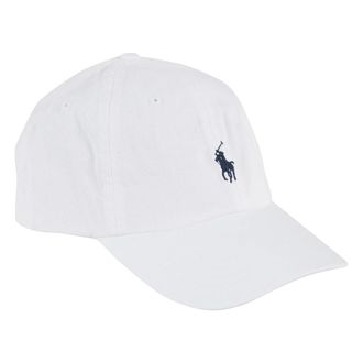 Polo Ralph Lauren Caps, female, White, Size: ONE SIZE White Baseball Cap with Blue Logo