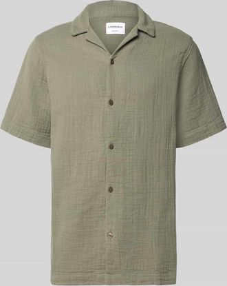Lindbergh Lindbergh Relaxed Fit Freizeithemd mit Strukturmuster in Khaki, Gr&ouml;&szlig;e XXXL