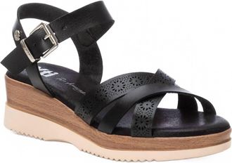 Xti Womens Wedge Sandals In Black