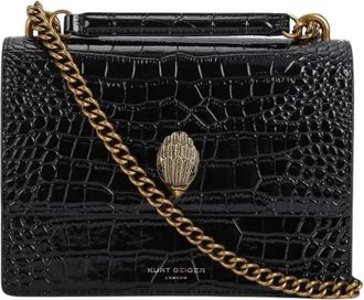 Kurt Geiger Shoreditch Cross Body - Dames - Schoudertassen - Zwart - ONE Size - Leer - Tassen