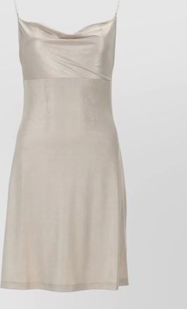 Versace Jeans Couture cowl neck satin midi dress spaghetti straps