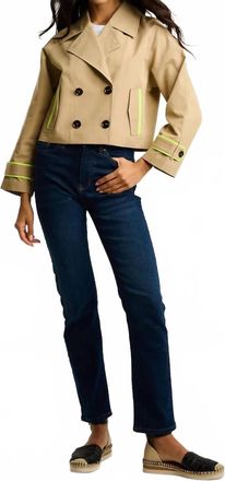 Lisa Todd Long Sleeve Trench Jacket In Natural