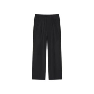 Givenchy Double Pleat Trousers in Poplin - male - Givenchy - Suit Trousers - Black - L - Trousers