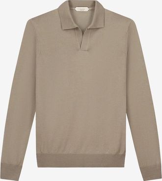 Aur&eacute;lien Feiner Polohemd-Pullover aus Wolle Cashwool