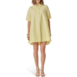 English Factory Trapeze Cotton Shirtdress in Butter Yellow at Nordstrom Rack, Size Medium