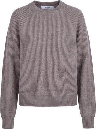 Jucca Trui met ronde hals - Dames - Ronde hals truien - Beige - M - Katoen - Truien & Vesten