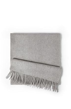 Brunello Cucinelli Double knit scarf in Light Grey at Nordstrom