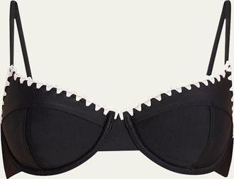 Ramy Brook Emmeline Crochet-Trim Bikini Top