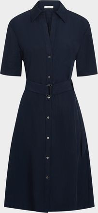 Vince Short-Sleeve Belted Shirtdress