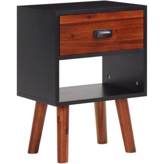 vidaXL Mesita De Noche De Madera De Acacia Maciza 40x30x57 Cm Vidaxl