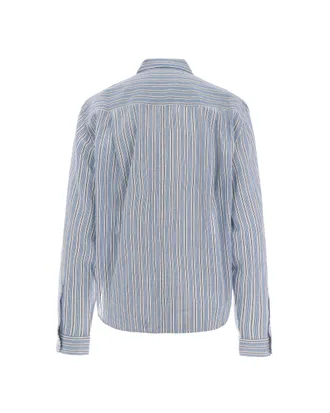 Isabel Marant Womens Tie-Front Shirt Nath Blue Cotton