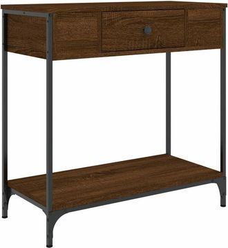 vidaXL Console Table Brown Oak 75x34.5x75 cm Engineered Wood Vidaxl
