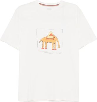 Paul Smith elephant-print T-shirt - men - Organic Cotton - M - White