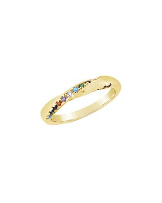 Sterling Forever 14K Plated Cz Senta Ring