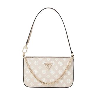 Guess Shoulder Bags, female, Beige, Size: ONE SIZE Noelle Mini Top Zip Shoulder