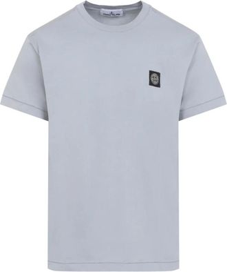 Stone Island Katoenen T-shirt - Heren - T-shirts - Grijs - S - Katoen - Tops