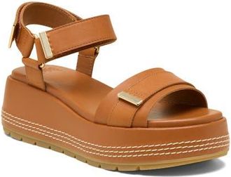 Sorel Sunpeak Ankle Strap Platform Sandal in Iced Tea/Gum at Nordstrom, Size 10.5