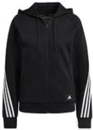adidas (WMNS) adidas Sportswear Future Icons 3-Stripes Hooded Track Top Black White Asia Sizing H57287