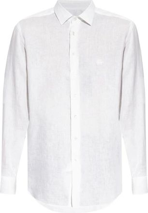 Etro Roma Fit Geborduurd Shirt - Heren - Zakelijke Overhemden - Wit - 2XL - Leer - Overhemden