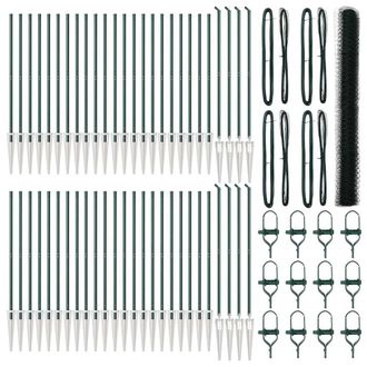Berkfield Home Hexagon Fence Green 1.6x100 m Steel