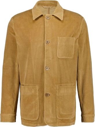 120% Lino corduroy shirt jacket - Brown