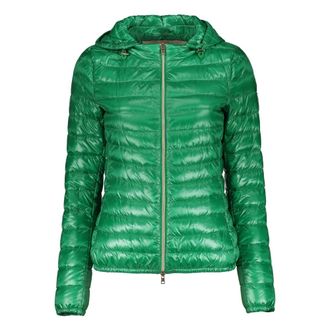 Herno Down Jackets, female, Green, Size: XS Light green jacket with hood and zip