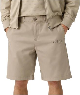 Guess Casual Shorts, male, Brown, Size: XL Polyamide Shorts