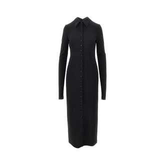 Dolce & Gabbana Abito midi in jersey misto lana - - Dresses - Donna - Nero - M