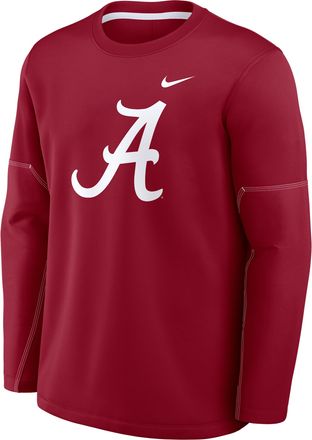 Nike Alabama Sideline Coaches Nike Mens Therma-FIT College Long-Sleeve T-Shirt in Red | 03BR99MIABN-6P4