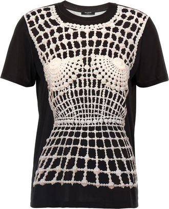 Balmain Mujer, Camisetas, Negro, Talla: S
