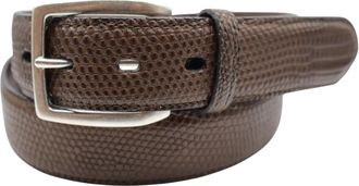 Paolo Vitale Firbensb&aelig;lte - Heren - Riemen - Bruin - 100 CM - Accessoires
