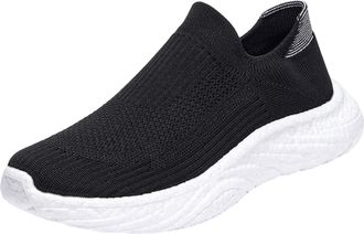 Generic Fashion Spring and Summer Men Sports Shoes Flat Bottom Lightweight Mesh Breathable Comfortable Solid Color Features: Mens Casual Breathable Shoes (Whi