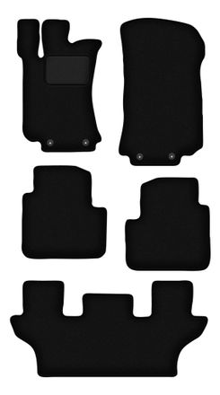 OEM Alfombrillas De Terciopelo Negro Para Mercedes R251 / V251 7 Plazas (2005-2013)