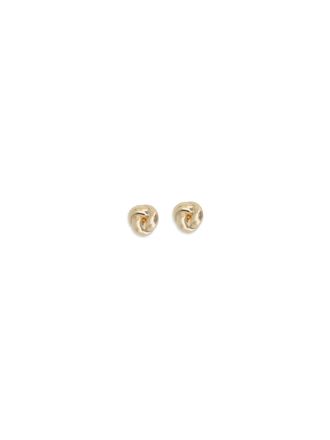 Self Portrait Womens Earrings Drop Knot Gold Brass