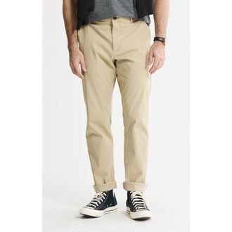 J.A.C.H.S. Cotton Silk Blend Stretch Chino Pants in Khaki at Nordstrom, Size 31