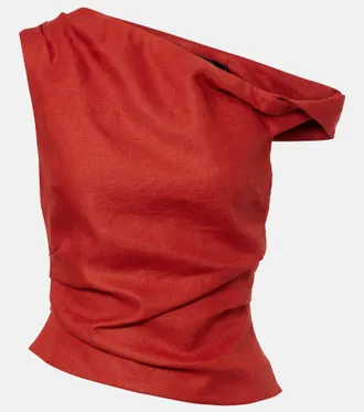 Sir. Asymmetric linen top