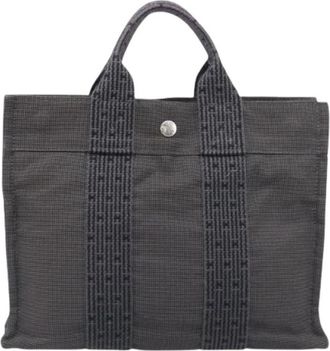 Herm&egrave;s Pre-owned Canvas Tote Bag - Dames - Vintage Shopper - Grijs - ONE Size - Vintage