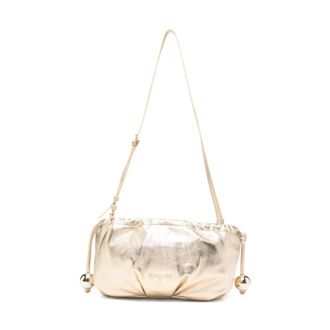 Patrizia Pepe Tassen, Dames, Geel, ONE Size, Leer, Schoudertas