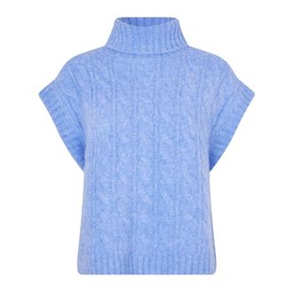 Lollys Laundry FresnoLL Knit Vest SL - - Knitwear - Donna - Blu - M