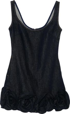 Self Portrait Denim Mini Jurk - Dames - Korte kleedjes - Blauw - 2XS - Denim - Kleedjes