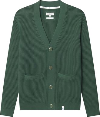 Colours & Sons Strickpullover COLOURS & SONS colours & sons Strickjacke Cardigan-Rib Washed, Herren, Gr. XL, gr&uuml;n, Obermaterial: 100% Baumwolle CO., Pullover Strickp