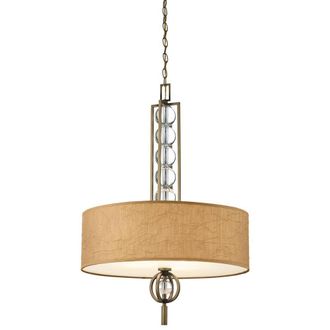 Netlighting Celestial 3 Light Ceiling Pendant Bronze Beige E27 in Brown