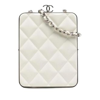 Chanel Pre-owned Clutches, female, White, Size: ONE SIZE Pre-owned Quilted Lambskin Crossbody