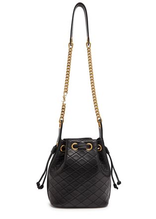Saint Laurent Bo Chain Quilted Leather Bucket bag - Black - One Size
