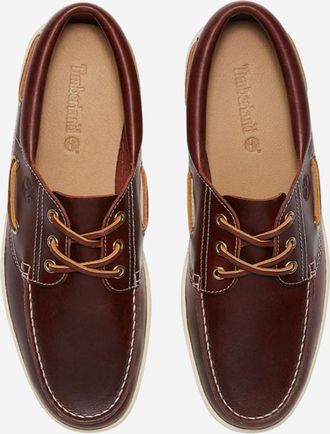 Timberland Mens Loafers Classic Boat Bordeaux Leather